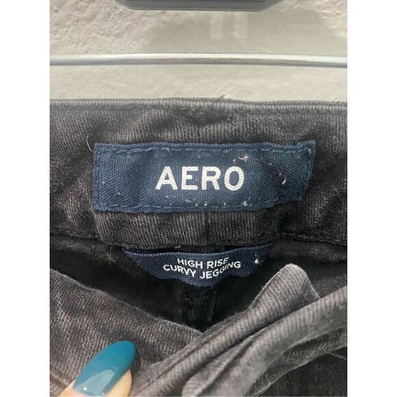 Aeropostale High Waisted Black Curvy Skinny Jeans Size 0 - Picture 7 of 8